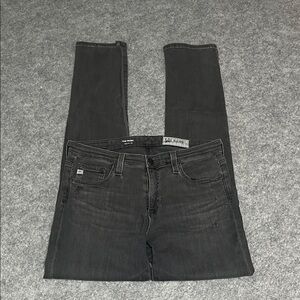 AG Adriano Goldschmied Gray Denim Jeans Prima Cigarette Leg
